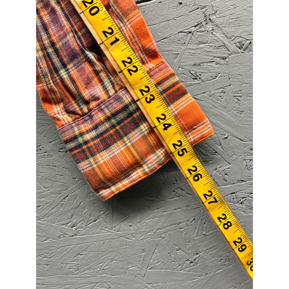Ralph Lauren Button Down Shirt Men's Large Orange Plaid Long Sleeve Preppy - Picture 9 of 11